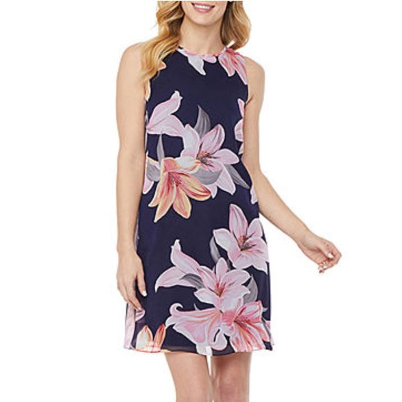 Jessica Howard | Dresses | Jessica Howard Sleeveless Floral Print Swing  Dress | Poshmark